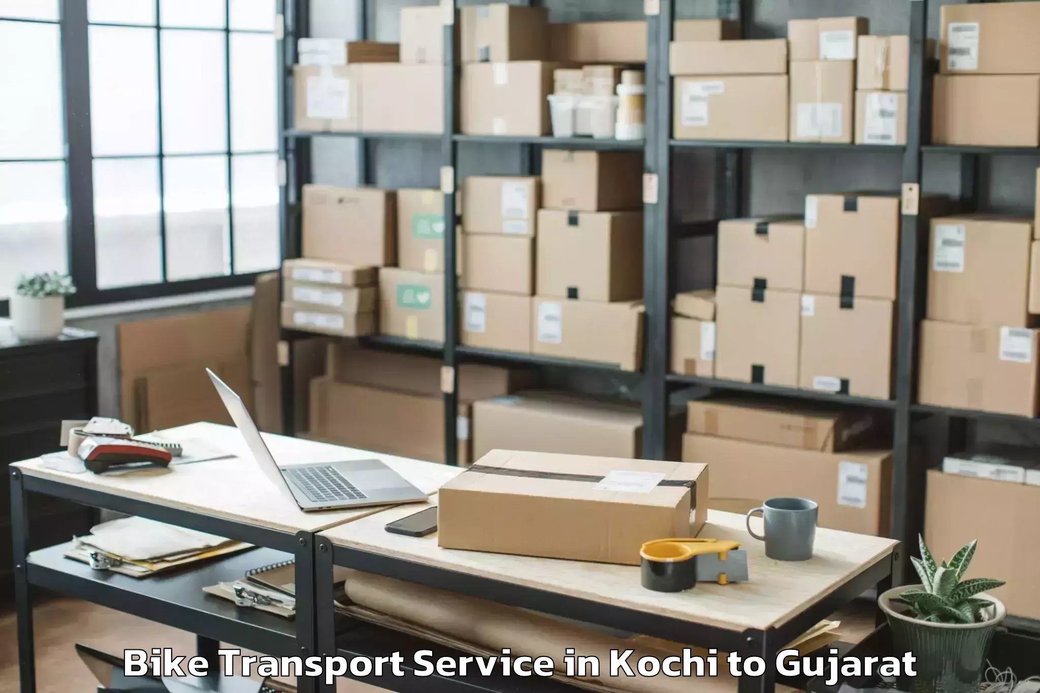 Book Kochi to Bharuch Bike Transport